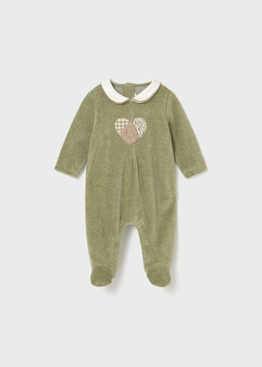 MAYORAL - tutina ciniglia verde neonato corredino invernale 25/26 - GIRL