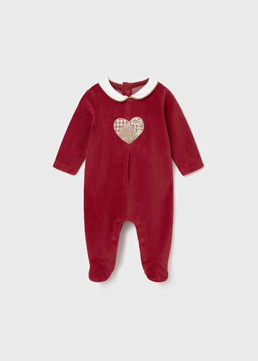 MAYORAL - tutina ciniglia rosso neonato corredino invernale 25/26 - GIRL