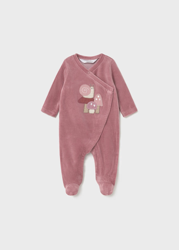 MAYORAL - tutina ciniglia rosa antico neonato corredino invernale 25/26 - GIRL