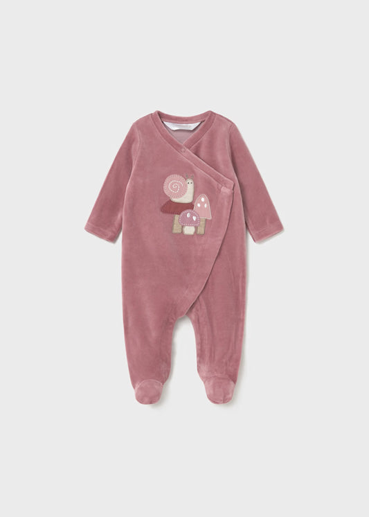 MAYORAL - tutina ciniglia rosa antico neonato corredino invernale 25/26 - GIRL