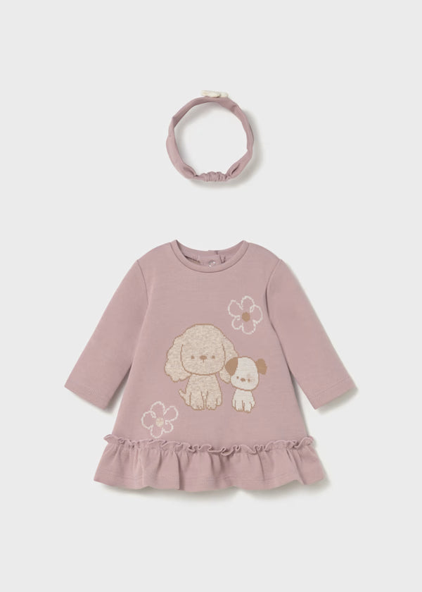 MAYORAL - vestito in maglia con fascia lilla abbigliamento invernale 25/26 b - GIRL