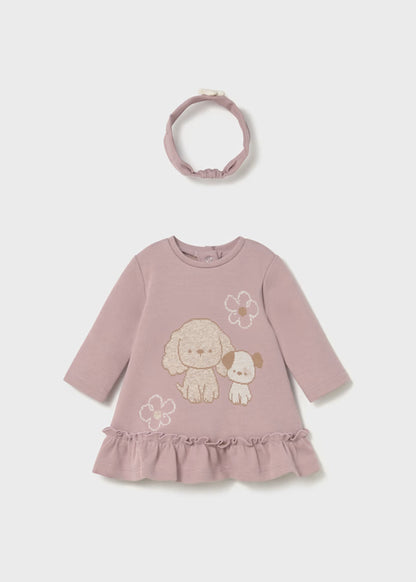MAYORAL - vestito in maglia con fascia lilla abbigliamento invernale 25/26 b - GIRL