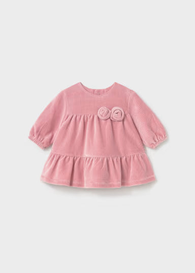 MAYORAL - vestito velluto rosa - invernale