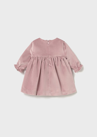 MAYORAL - vestito velluto manica lunga rosa baby abbigliamento invernale 25/26 b - GIRL